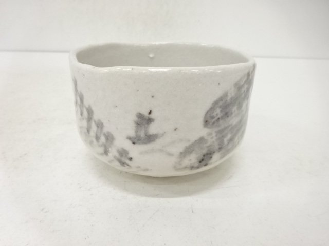 JAPANESE TEA CEREMONY / SHINO WARE / TEA BOWL CHAWAN / ARTISAN WORK 